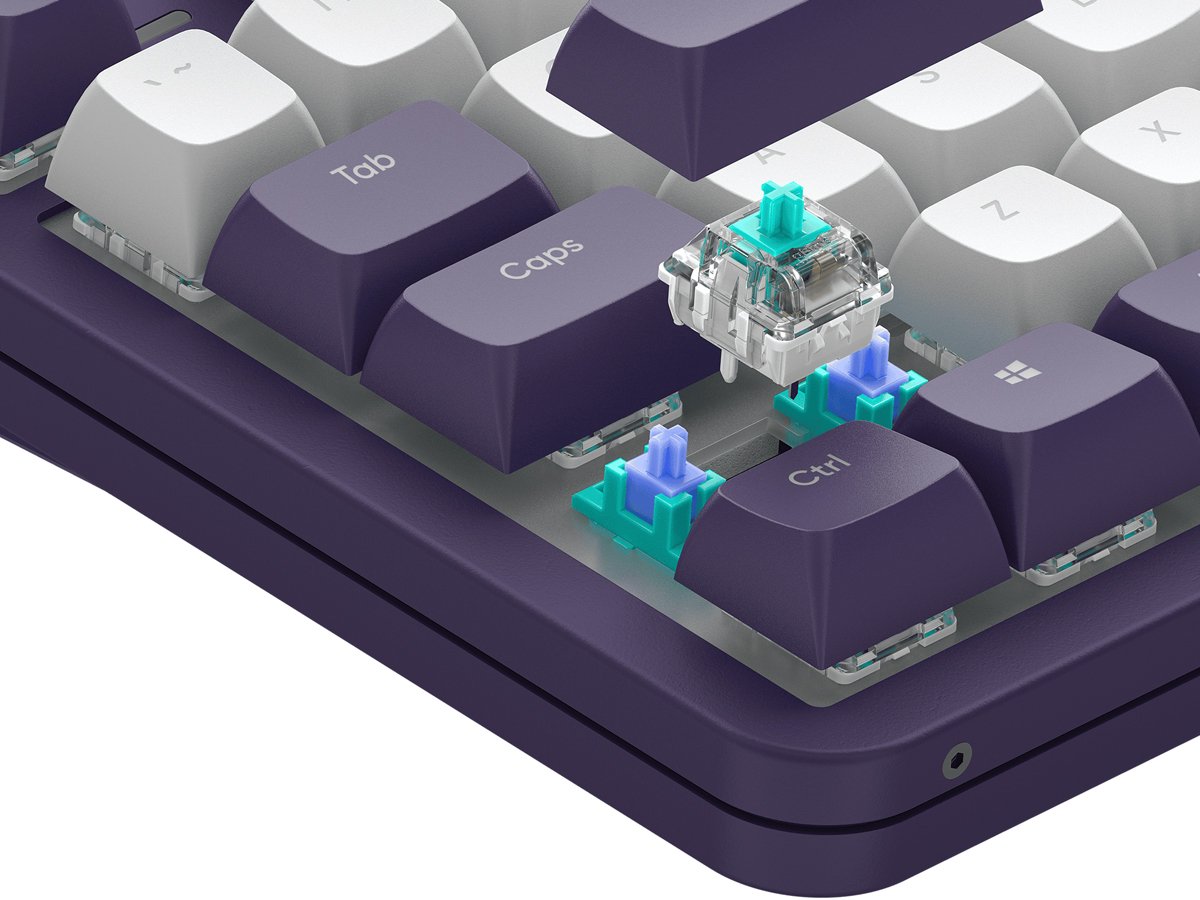 Dark Project ALU87A Violet/White G3MS Mech RGB - Klawiatury